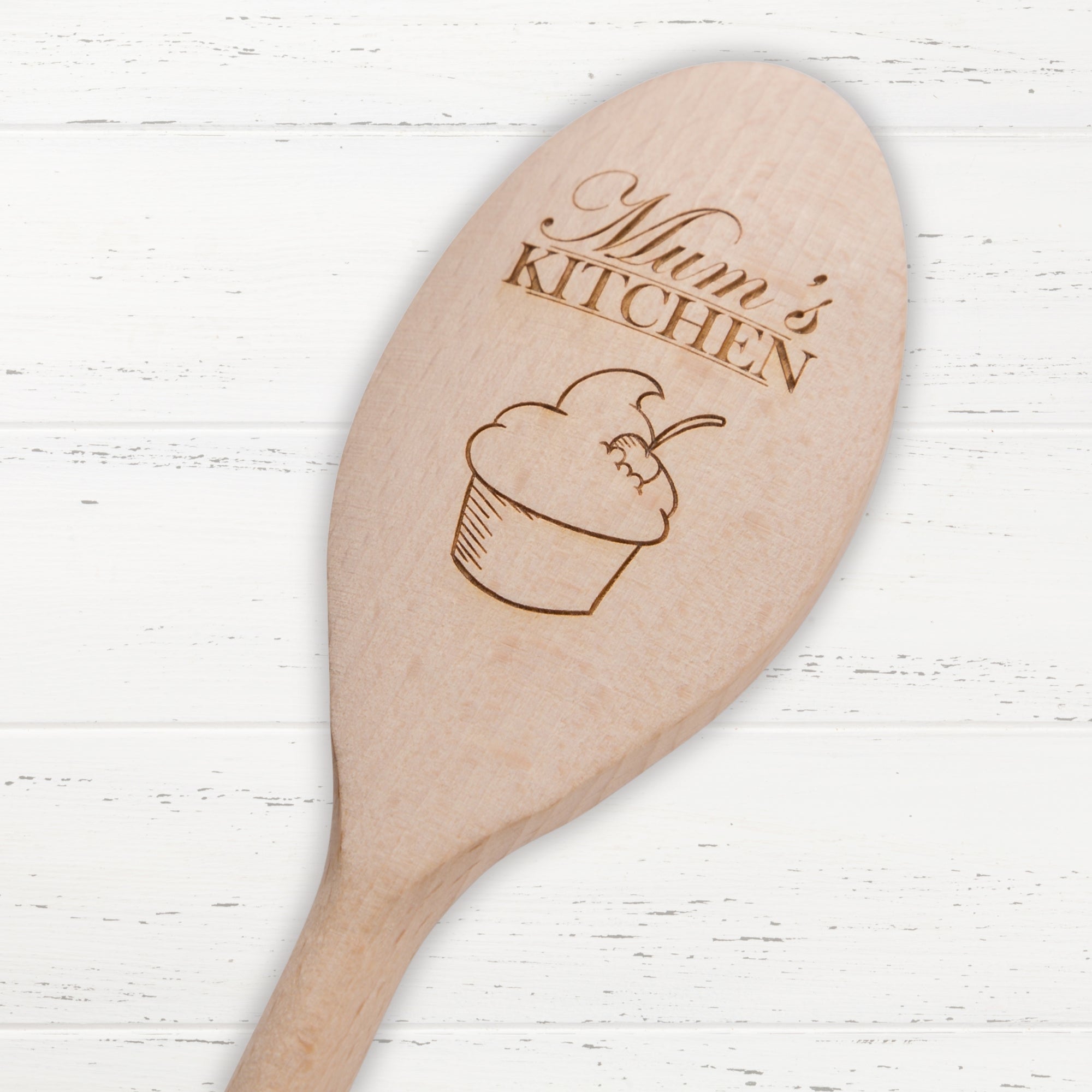 Mum's Cup Cake Kitchen Cupcake Engraved Wooden Spoon