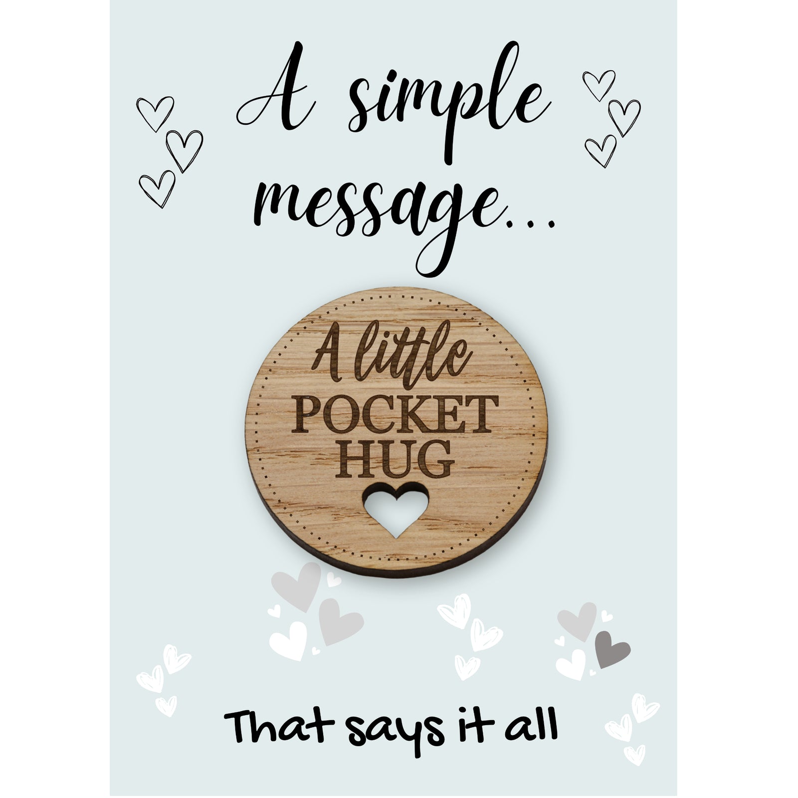 A Little Pocket Hug Token Missing You, Thinking of You Gifts, Small Hug in Your Pocket, Good Luck, Long Distance Relationship Him Her