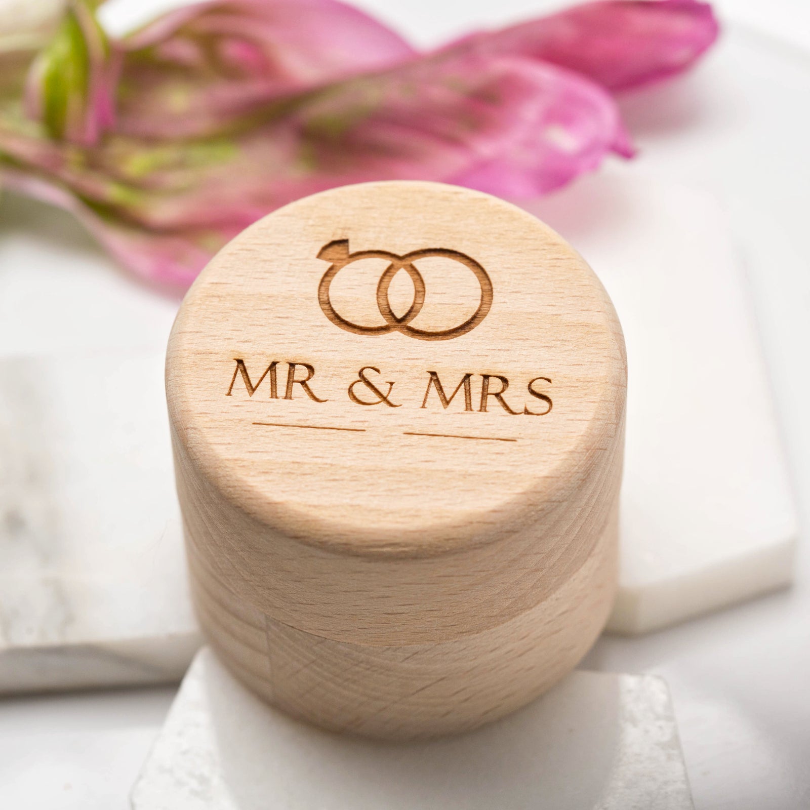 Mr & Mrs 'Wedding Rings' Image - Wedding Ring Box - Ring Bearer Box - Proposal Ring Box - Engagement Ring Holder
