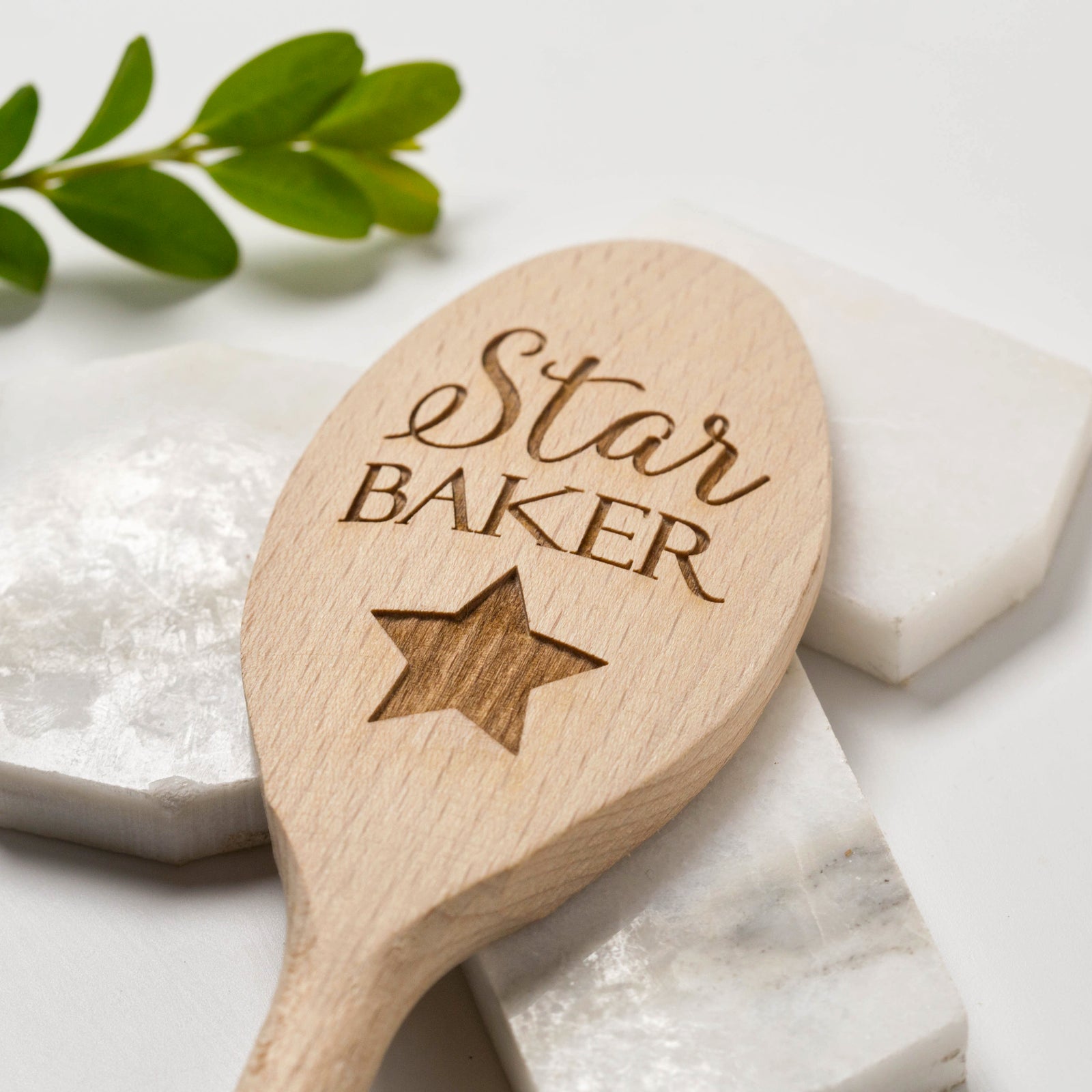 Star Baker Engraved Wooden Spoon