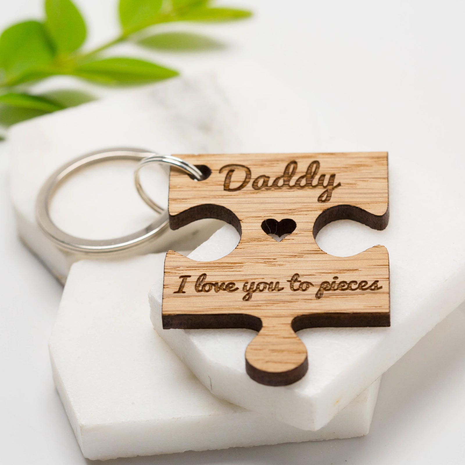'Daddy I Love You To Pieces' Keyring, Dad Key Ring, Father's Gifts, Grandad Day, Best Dada Keyring
