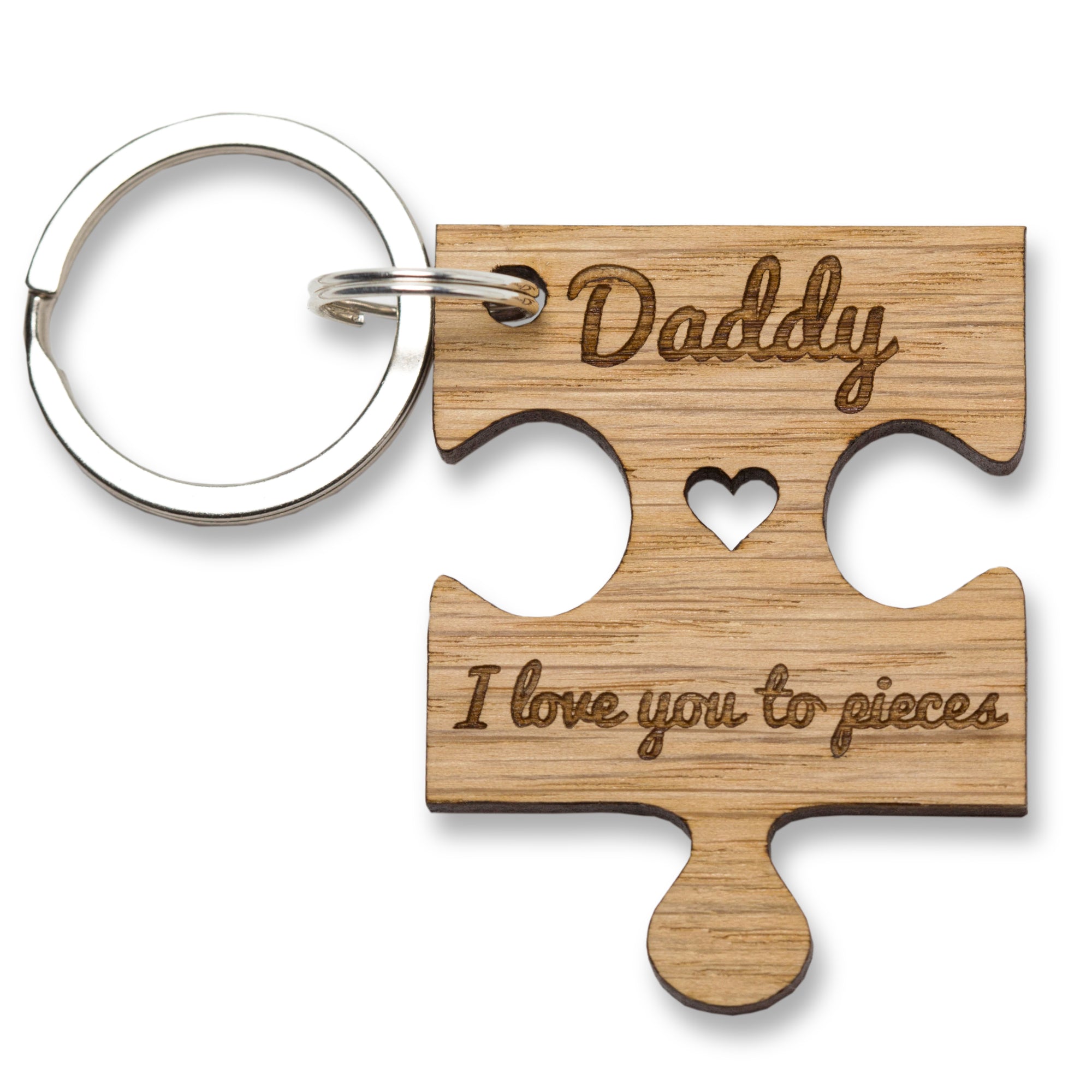 'Daddy I Love You To Pieces' Keyring, Dad Key Ring, Father's Gifts, Grandad Day, Best Dada Keyring