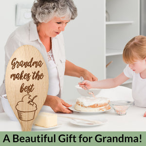Grandma Makes The Best Cakes Cupcakes Wooden Cooking Spoon Gran Nan Nana Nanny Grannie