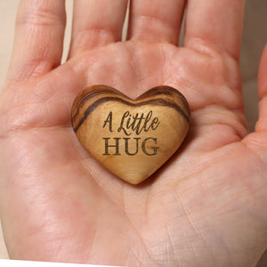 A Little Hug, Olive Wood Heart Tiny Hug Token Gift