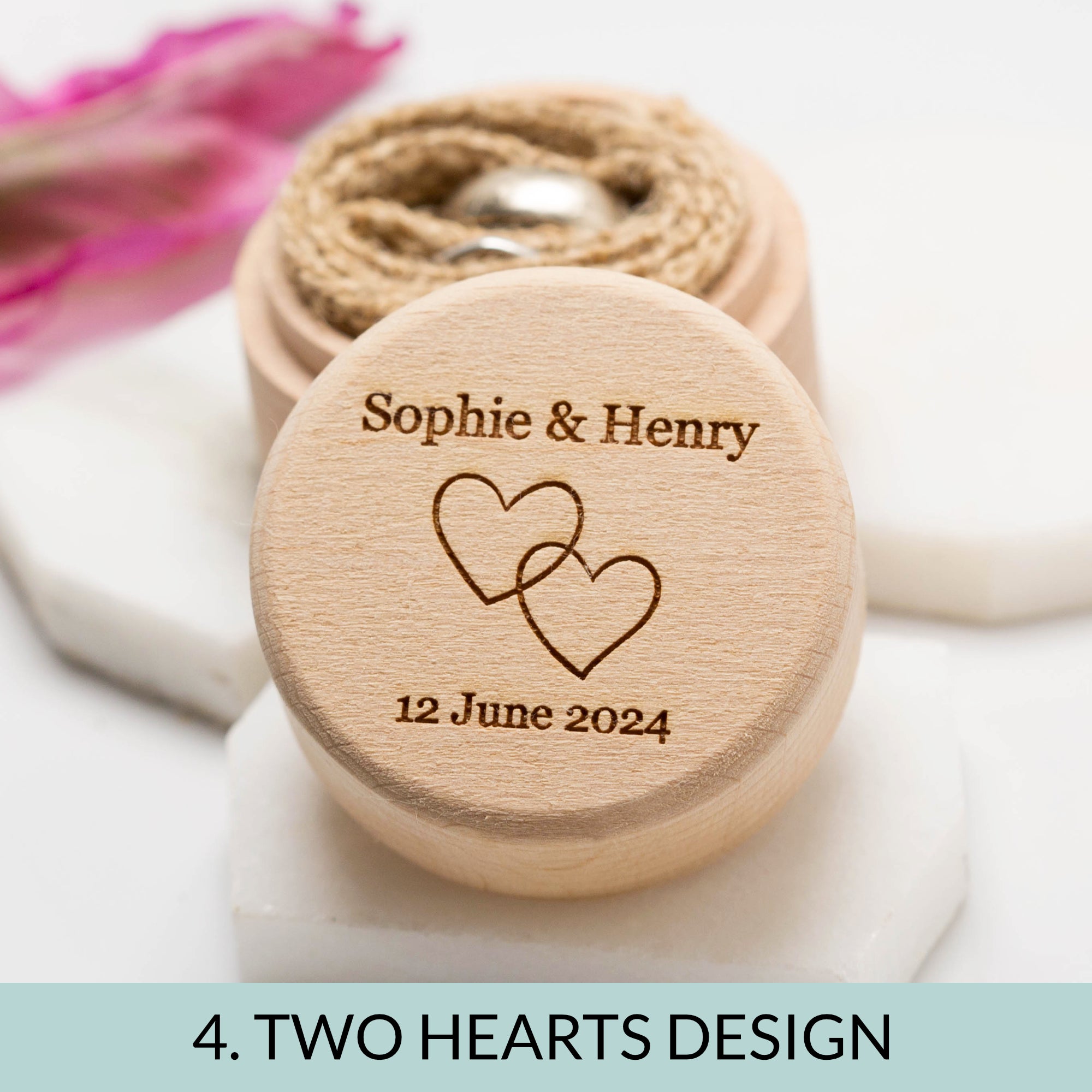Personalised Wedding Ring Box - Ring Bearer Box - Proposal Ring Box