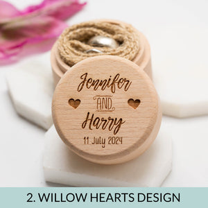 Personalised Wedding Ring Box - Ring Bearer Box - Proposal Ring Box