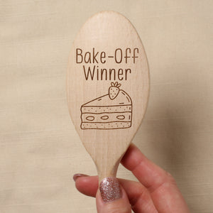 Star Baker Engraved Bake Off Winner Challenge Wooden Spoon Cooking Competition Chef Work Office Baking