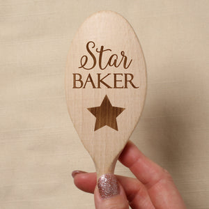 Star Baker Engraved Wooden Spoon