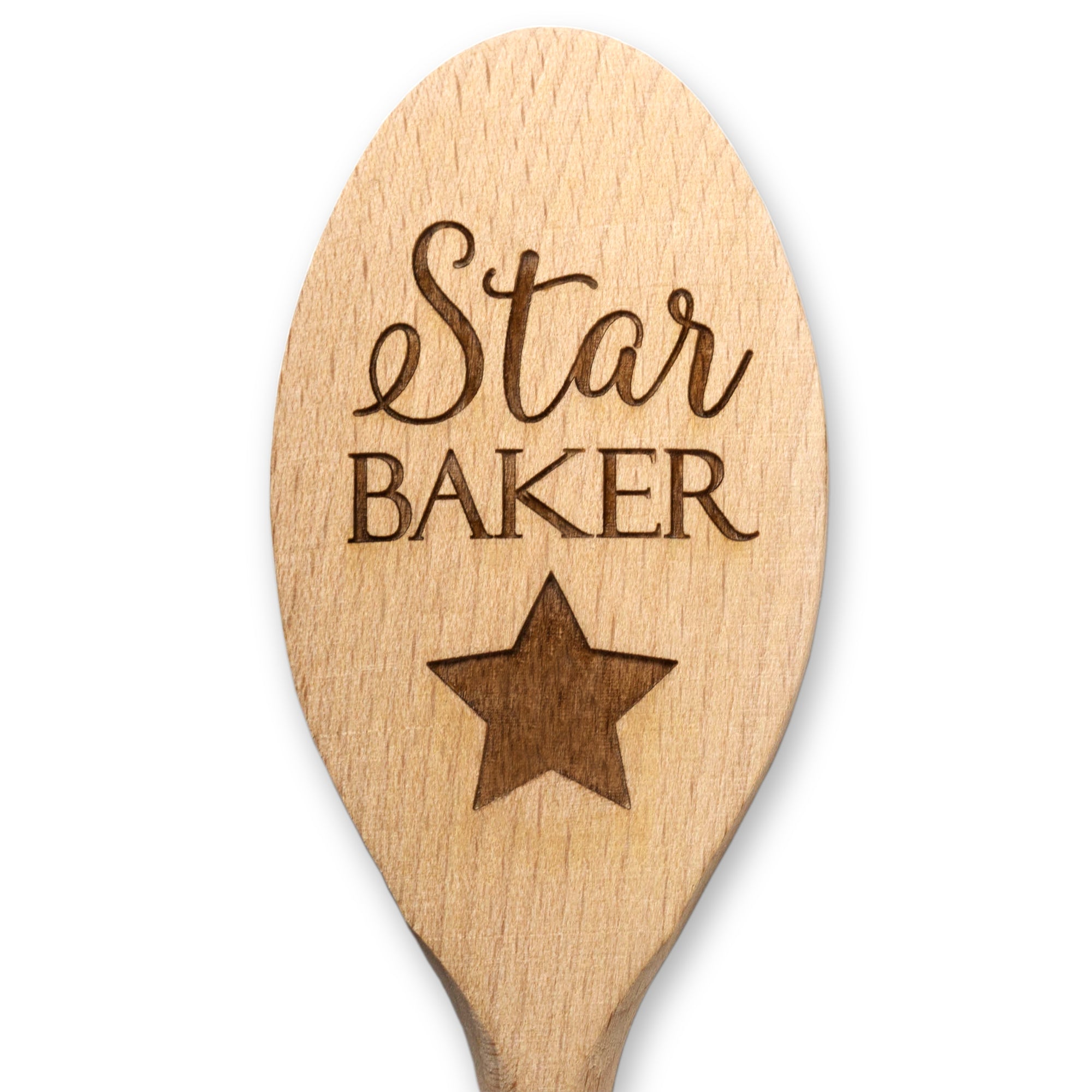 Star Baker Engraved Wooden Spoon