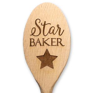 Star Baker Engraved Wooden Spoon