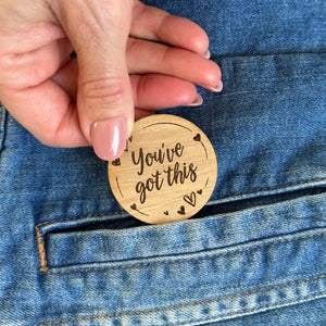 You've Got This Little Pocket Token Hug Message Cancer Support Thinking Of You Gift Good Luck Exam Driving Test