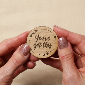 You've Got This Little Pocket Token Hug Message Cancer Support Thinking Of You Gift Good Luck Exam Driving Test