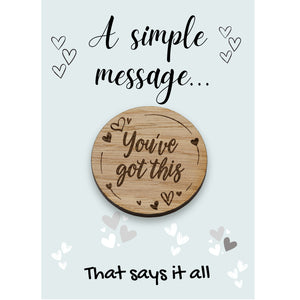 You've Got This Little Pocket Token Hug Message Cancer Support Thinking Of You Gift Good Luck Exam Driving Test