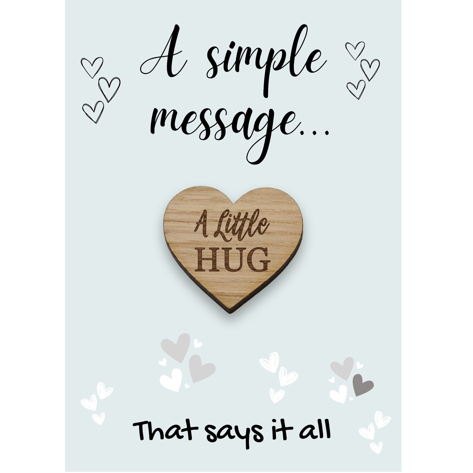 A Little Hug Pocket Hug Token Heart Wooden Missing Thinking of You Gifts Bereavement Sorry Loss Grieving Passing Sympathy Cancer Support