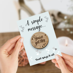 You've Got This Little Pocket Token Hug Message Cancer Support Thinking Of You Gift Good Luck Exam Driving Test