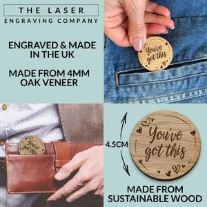 You've Got This Little Pocket Token Hug Message Cancer Support Thinking Of You Gift Good Luck Exam Driving Test