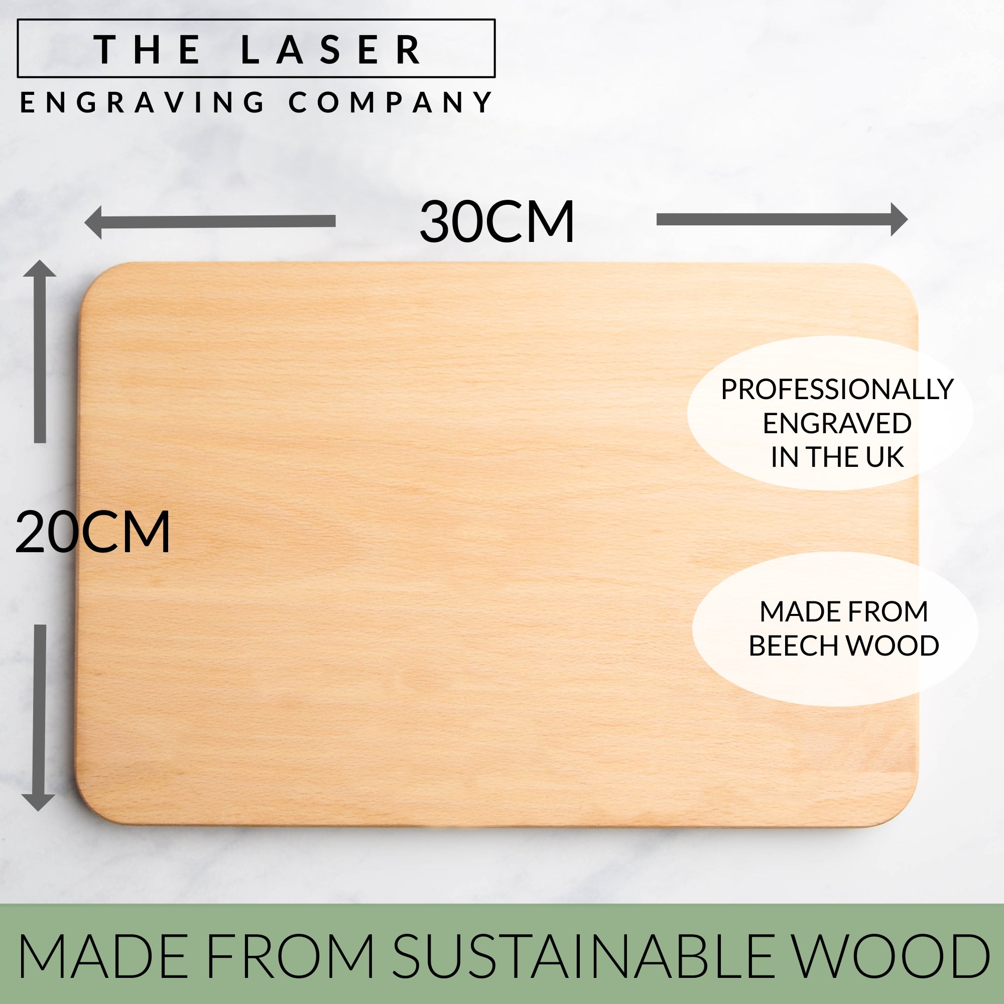 Create Your Own Design Personalised Engraved Wooden Chopping Board