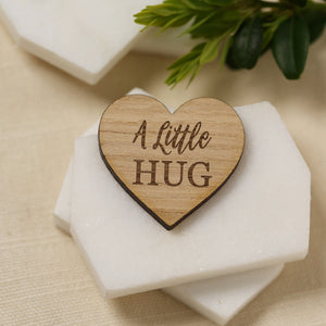 A Little Hug Pocket Hug Token Heart Wooden Missing Thinking of You Gifts Bereavement Sorry Loss Grieving Passing Sympathy Cancer Support