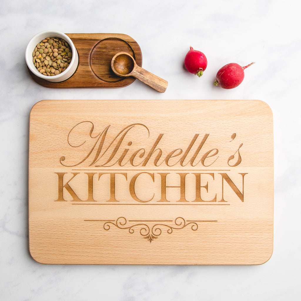 Personalised Wooden Engraved Kitchen Chopping Board