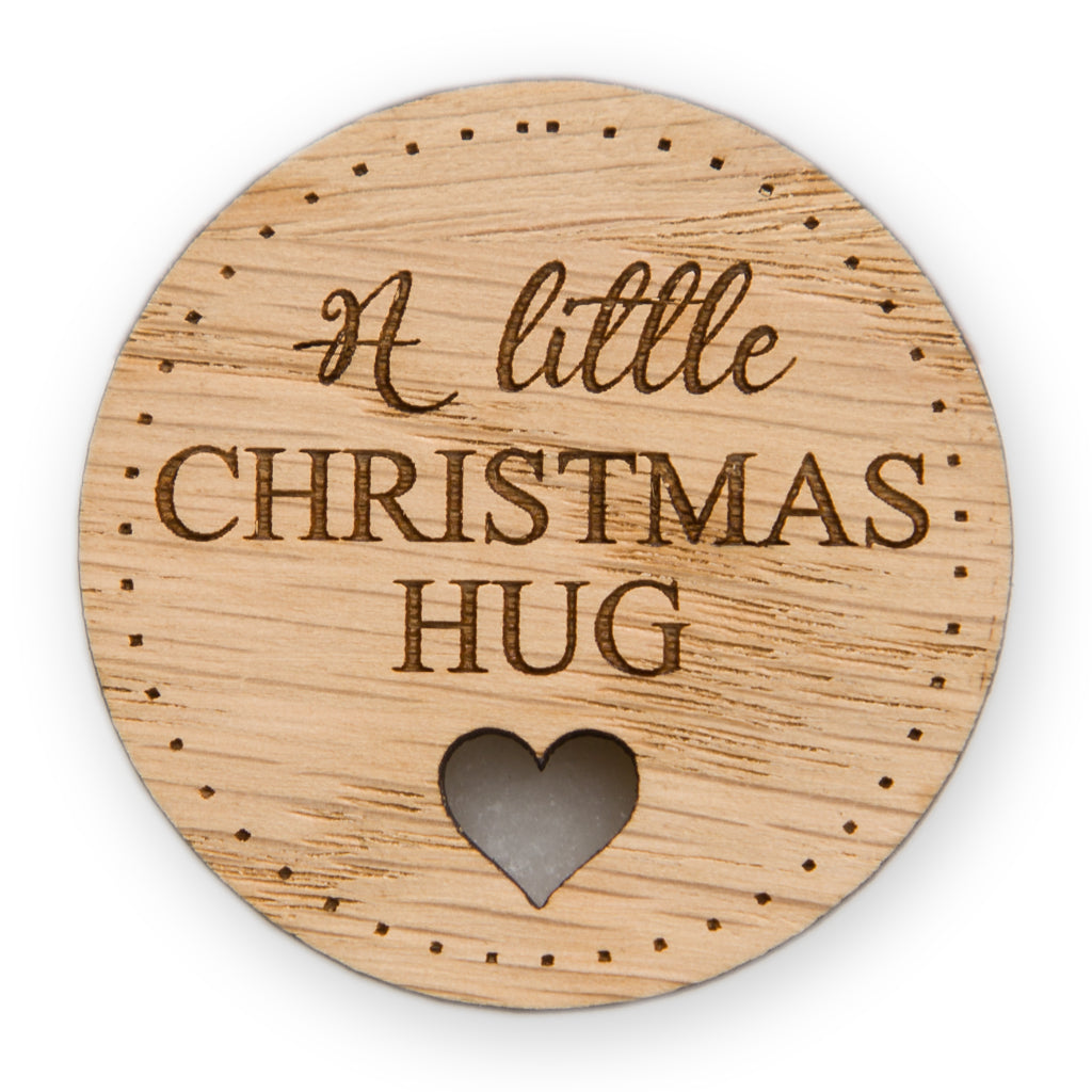 Christmas Pocket Hug, Wooden Oak Little Hug Missing You