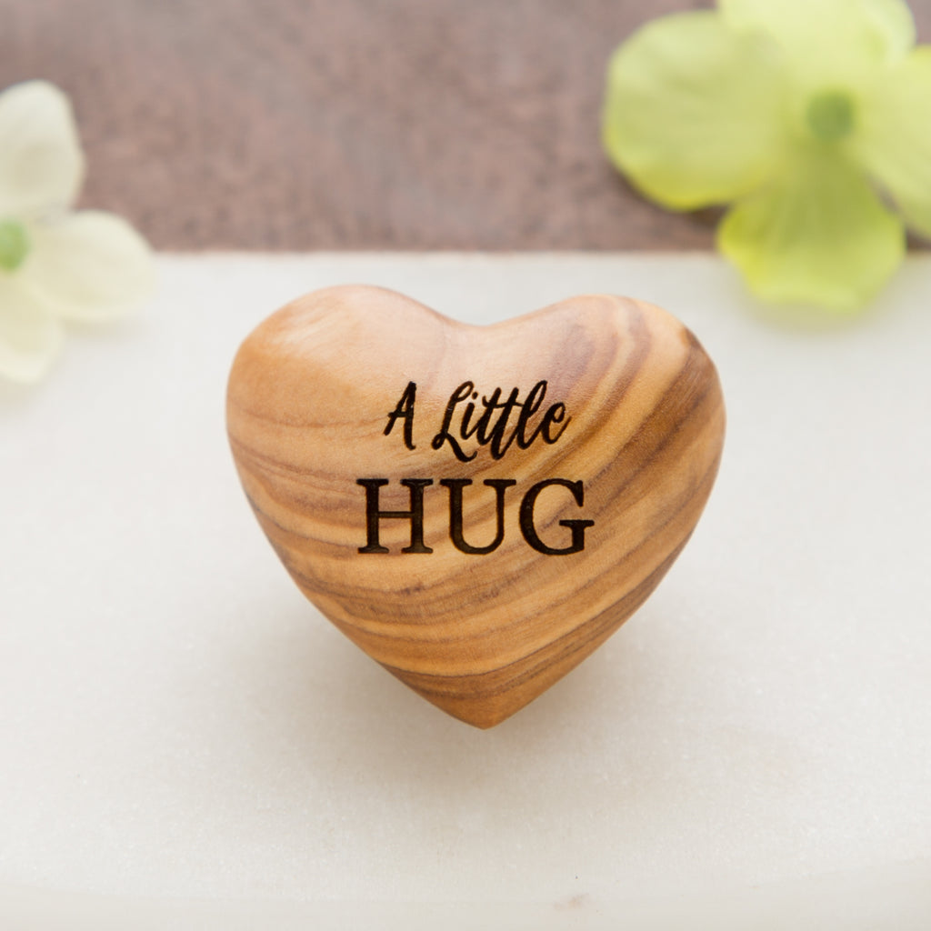 A Little Hug, Olive Wood Heart Tiny Hug Token Gift