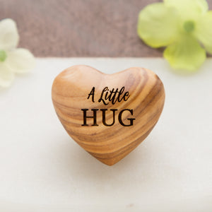 A Little Hug, Olive Wood Heart Tiny Hug Token Gift