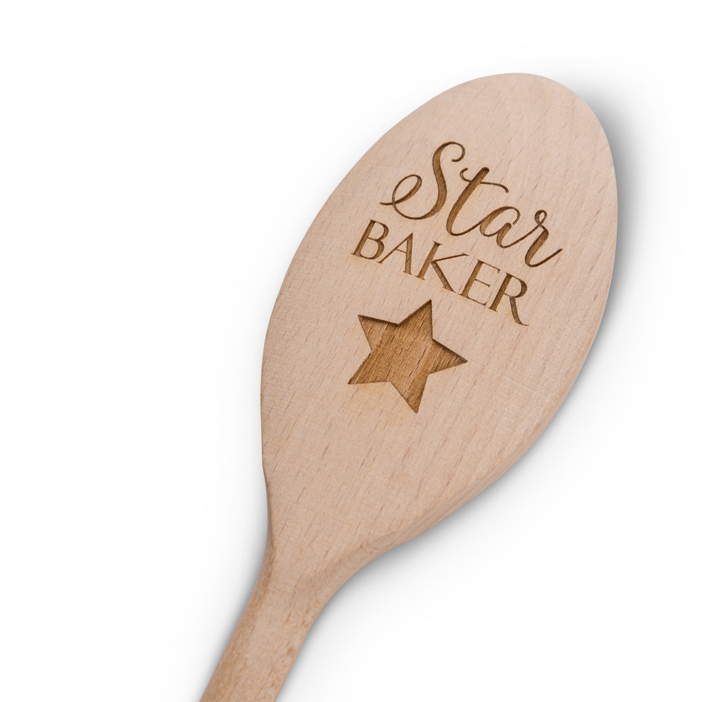 Star Baker Engraved Wooden Spoon