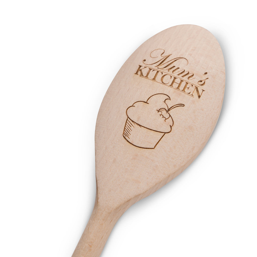 Mum's Cup Cake Kitchen Cupcake Engraved Wooden Spoon